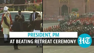 Watch: Beating Retreat Ceremony at Vijay Chowk to mark end of R-Day celebrations