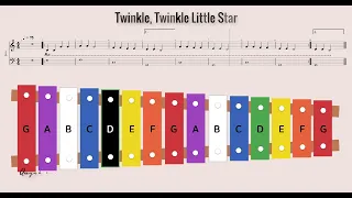 How to play Twinkle Little Star by xylophone 15 keys fullcolors by Quynh Lemo