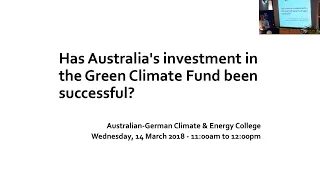 Has Australia's investment in the Green Climate Fund been successful?