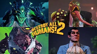 Destroy All Humans 2 Reprobed - All Boss Fights & Ending (4K 60FPS)