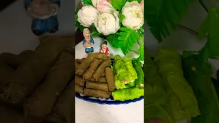 ДУЛМА  из виноградных  листьев и капусты😋👍