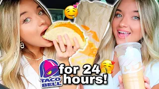 I Only Ate TACO BELL for 24 HOURS!! 🌮🌯🤤