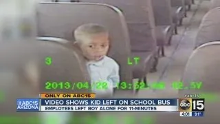 Video shows kid left on Valley school bus