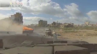 Syrian T-72 gets hit by RPG-29