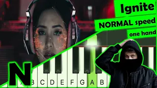 alan walker and K-391 - ignite - piano tutorial - normal speed