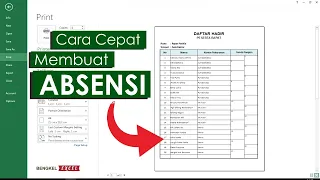 Cara Membuat Absen Dengan Cepat | Tutorial Excel Pemula - Bengkel Excel