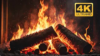 🔥 COZY FIREPLACE 4K (12 Hours). Relaxing Fireplace with Burning Logs and Crackling Fire 4K Ultra HD