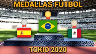 ASÍ TERMINÓ el PODIO de MEDALLAS del FÚTBOL VARONIL en los JUEGOS OLÍMPICOS de TOKIO 2020