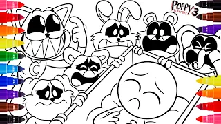 Coloring Who KILLED PLAYER?! Poppy Playtime 3 Coloring Pages