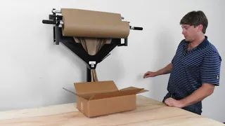 24" Kraft Paper Dispenser with Deluxe Brake & Crumpler with Optional Telescoping Mobile Stand