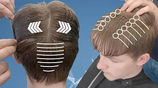 How to SCISSOR CUT Mens Hair | Step by Step Tutorial