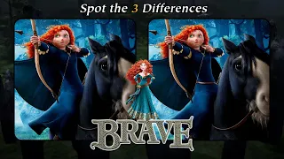 FIND THE 3 DIFFERENCES | #brave #movie Quiz #36