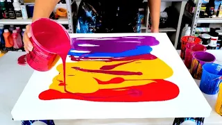 Gorgeous Sunset Color Gradient! - Ombré Sunset - Abstract Painting - Acrylic Pouring