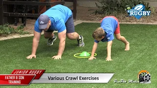 Junior Rugby:  Various Crawl Exercises