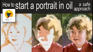 How to start a portrait in oil. Fundamental approach to prevent mistakes. Complete tutorial.