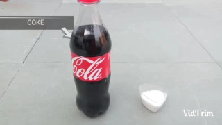 What happens if we put salt in coke?