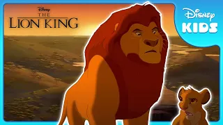 King Mufasa Teaches Simba How To Rule | The Lion King | Disney Kids