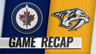 Lemieux's two goals help Jets take down Predators