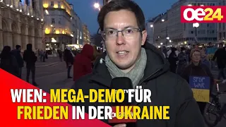 Wien: Mega-Demo für Frieden in der Ukraine