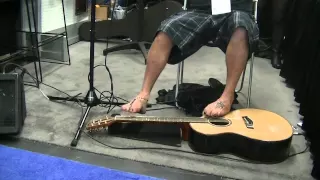 Mark Goffeney, feet guitar player, the Namm Show 2015