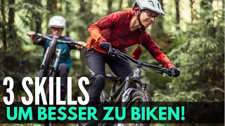 MTB-Fahrtechnik trainieren im Winter | Besser biken (Deutsch) - 3 Mountainbike Fahrtechnik Übungen