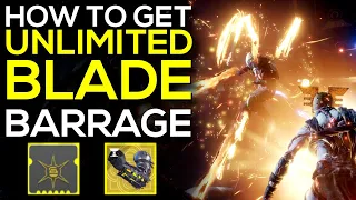 UNLIMITED Blade Barrage - INSANE Exotic Super Regen Charged with Light Hunter Build - Destiny 2