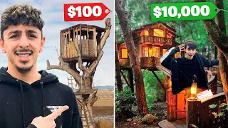 Surviving the Cheapest VS MOST Expensive Treehouses!