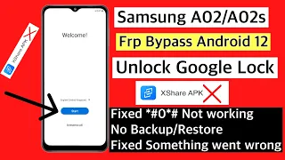 Samsung A02/A02s Frp Bypass Android 12 | Without Restore Data | Samsung a02/a02s remove google lock