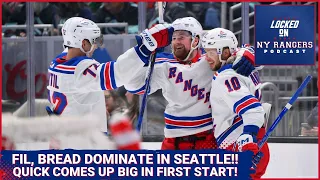 Panarin, Chytil, Quick lead Rangers to excellent bounce-back victory over the Seattle Kraken!