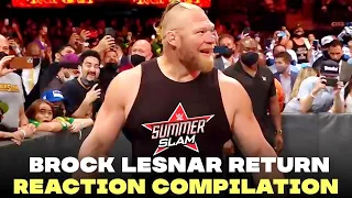 Brock Lesnar Returns Summerslam 2021 🔥| Reaction Compilation #brocklesnar #romanreigns #summerslam