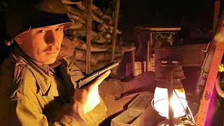 Spending the NIGHT in a German WW2 TRENCH! Living in a WWII Trench for a Day!