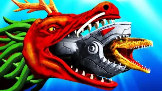 WORLD'S BIGGEST DRAGON SHARK vs EVERY FISH