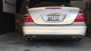 W211 E55 AMG with W219 CLS63 Mufflers cold start