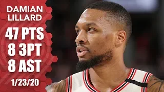 Damian Lillard drops 47 points vs. Mavericks | 2019-20 NBA Highlights