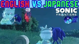 Sonic Frontiers Cutscene Comparison: Amy Scolds Sage For Threatening Sonic (English VS Japanese CC)