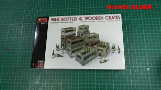 Miniart 1/35 Wine Bottles & Wooden Crates