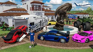 Dans la peau d'un Footballeur riche sur FS 22 (Maison à 5.000.000€, voitures de luxe et Jet privé)