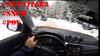 SUZUKI VITARA 2019 1.4 BoosterJet AllGrip - POV Driving - Trip to the mountain - Searching SNOW