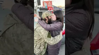 Ukrainian Soldier Reunited With Pregnant Wife After Eight Months Apart