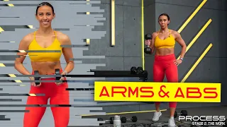 40 Minute Chiseled Arms & Abs Workout | WORK - Day 2