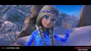 Cloth and Hair Simulation Demoreel. Snow Queen 3: Fire and Ice