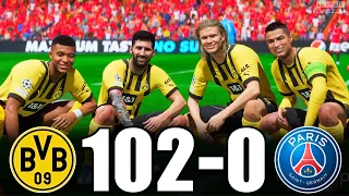 FIFA 23 | RONALDO, MESSI, MBAPPE, NEYMAR, ALLSTARS | Borussia Dortmund 102-0 PSG | UCL FINAL in 4K