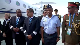 President Jacob Zuma arrives in China for the G20 Summit