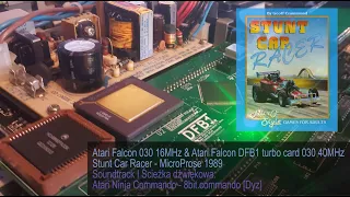 nowy80Retro #156, Atari Falcon 030 16MHz vs Atari Falcon DFB1 030 40MHz Stunt Car Racer