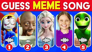 Guess MEME SONG🎤🔊| The Amazing Digital Circus, Salish Matter, Toothless, Chipi Chapa, MrBeast, Tenge