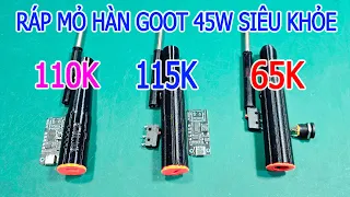 Ráp và test full Mỏ Hàn mini cầm tay Goot in 3D siêu rẻ, siêu khỏe, hàn cọc acquy, mối hàn to