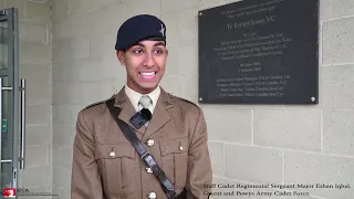 Listen to Staff Cadet Regimental Sergeant Major Eshan Iqbal of Gwent and Powys Army Cadet Force