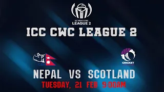 Nepal Vs Scotland | ICC Men's Cricket World Cup League 2 | LIVE | Kantipur TV HD
