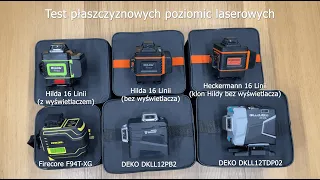 Test poziomic laserowych HILDA (HECKERMANN XTECH) | FIRECORE F94T-XG | DEKO DKLL12PB2 DKLL12TDP02