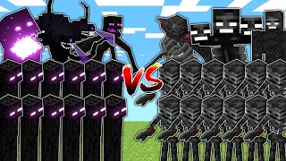 ENDERMEN vs WITHERS in Mob Battle